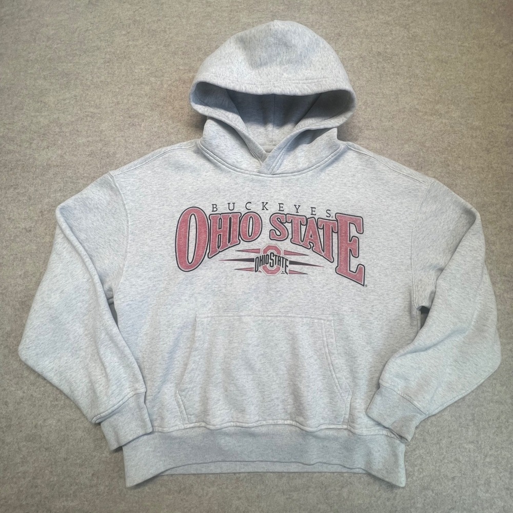 Hollister Ohio State Buckeyes Hoodie Womens XS Gray Excellent 2014 Champions